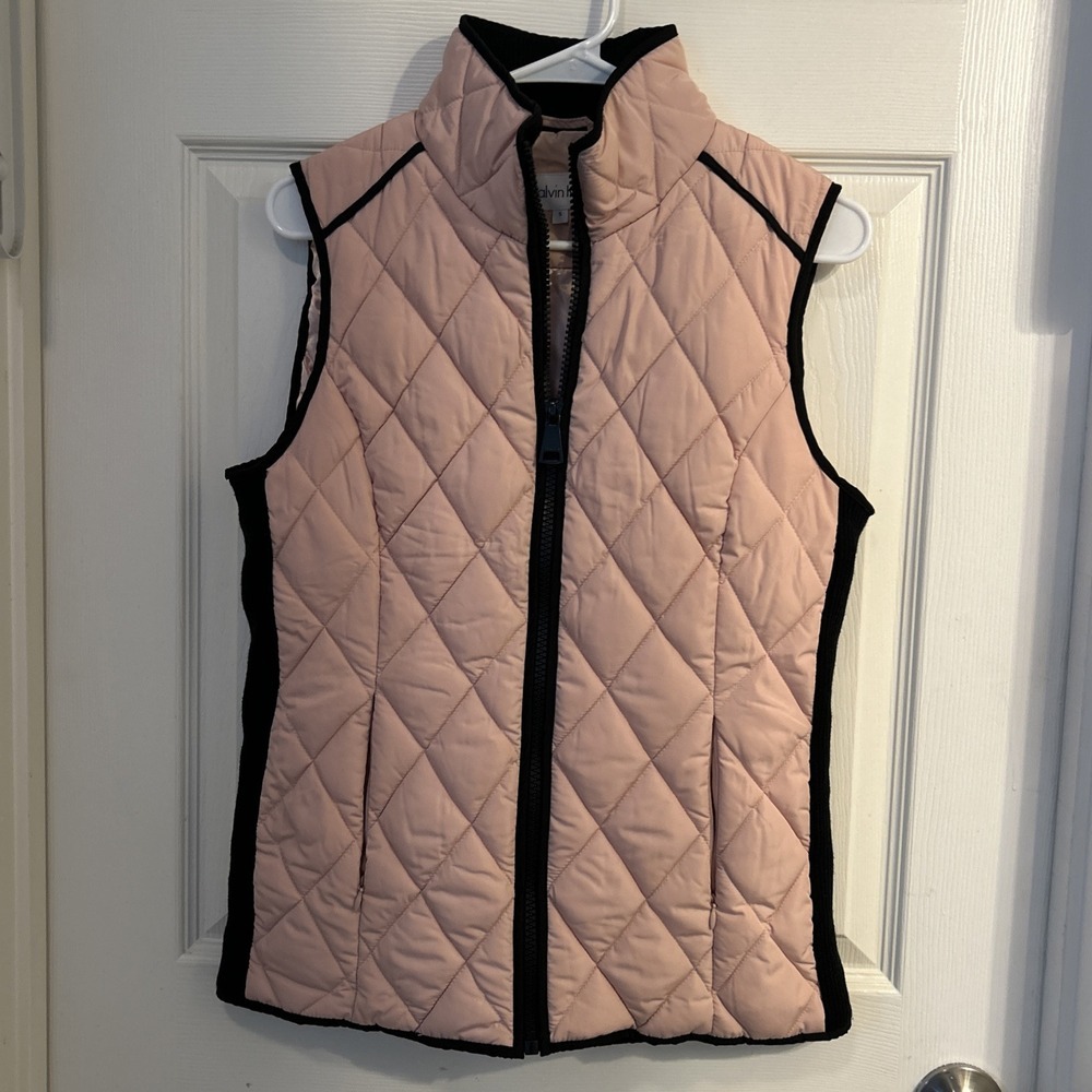 Calvin Klein Performance Pink Puffer Vest Size Small S Women's